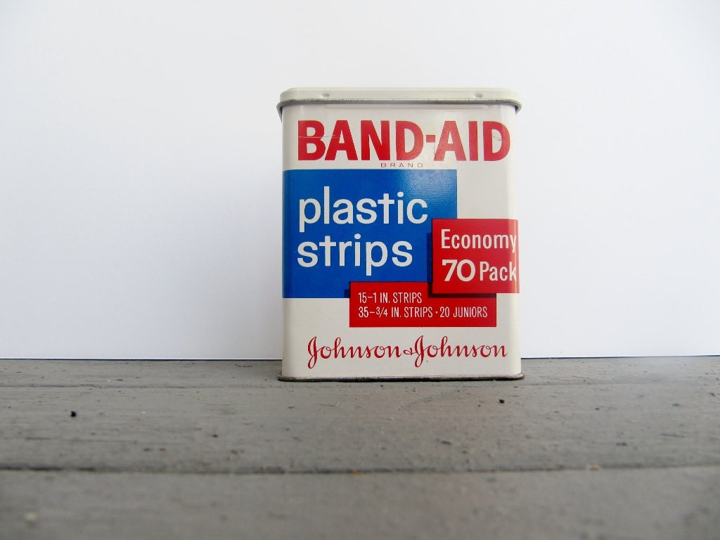 Vintage Band Aid Tin, Metal Box - Modred12