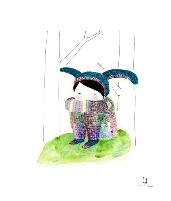 Kds Art - Illustration - Poetical Woodland - Bunny suit - The Sunset