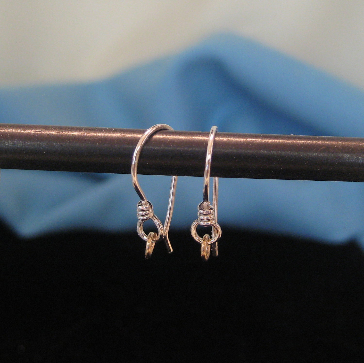 Ear Wires Handmade Fine Silver Wrapped Closed Loop Sterling 14k Gold Fill Open Jump Ring Dangle 2 Pair Custom Findings JJDLJewelryArt JJDL