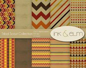 Tribal digital paper,  Geometric Backgrounds,  modern scrapbook paper, Geometric Paper, Printable Papers, Tribal, zig zag, chevron paper