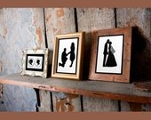 Custom Silhouette Full Body Wedding Couple Portrait - Unframed 8x10 Art Print