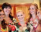 Bridesmaid Robes.  Gifts for Bridesmaids. Wedding Getting Ready Robes. Assorted Prints. Knee Length.