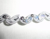 4 Yards Vintage Silver Sequin Trim