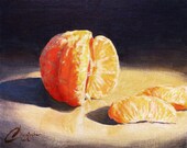 Original oil painting, 8x10", "Orange Slices"