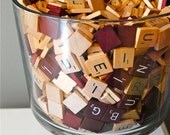100 Scrabble Tiles - Mosaic - Supply - Jewelry - Upcycled