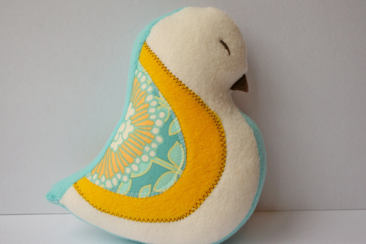 Sweet White Bird Plushie - ApplesauceLLC