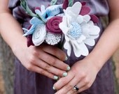Custom, Made to order, Wildflower Felt Wedding Bouquet
