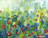 City Garden- original 11x14 inch painting
