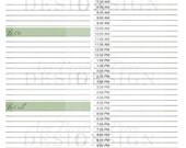 Printable Daily Planner Form - Goals, Menus, Half Hour Schedule, To Do, To Call, Notes