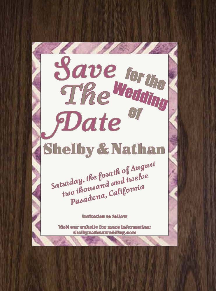 Pulp Wedding - Save the Date (Typographic)