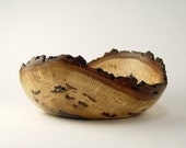 Natural-Edge Bowl in Salvaged White Oak Wood. 8.5" Length by 3.5" Tall - SalvageWoodworks