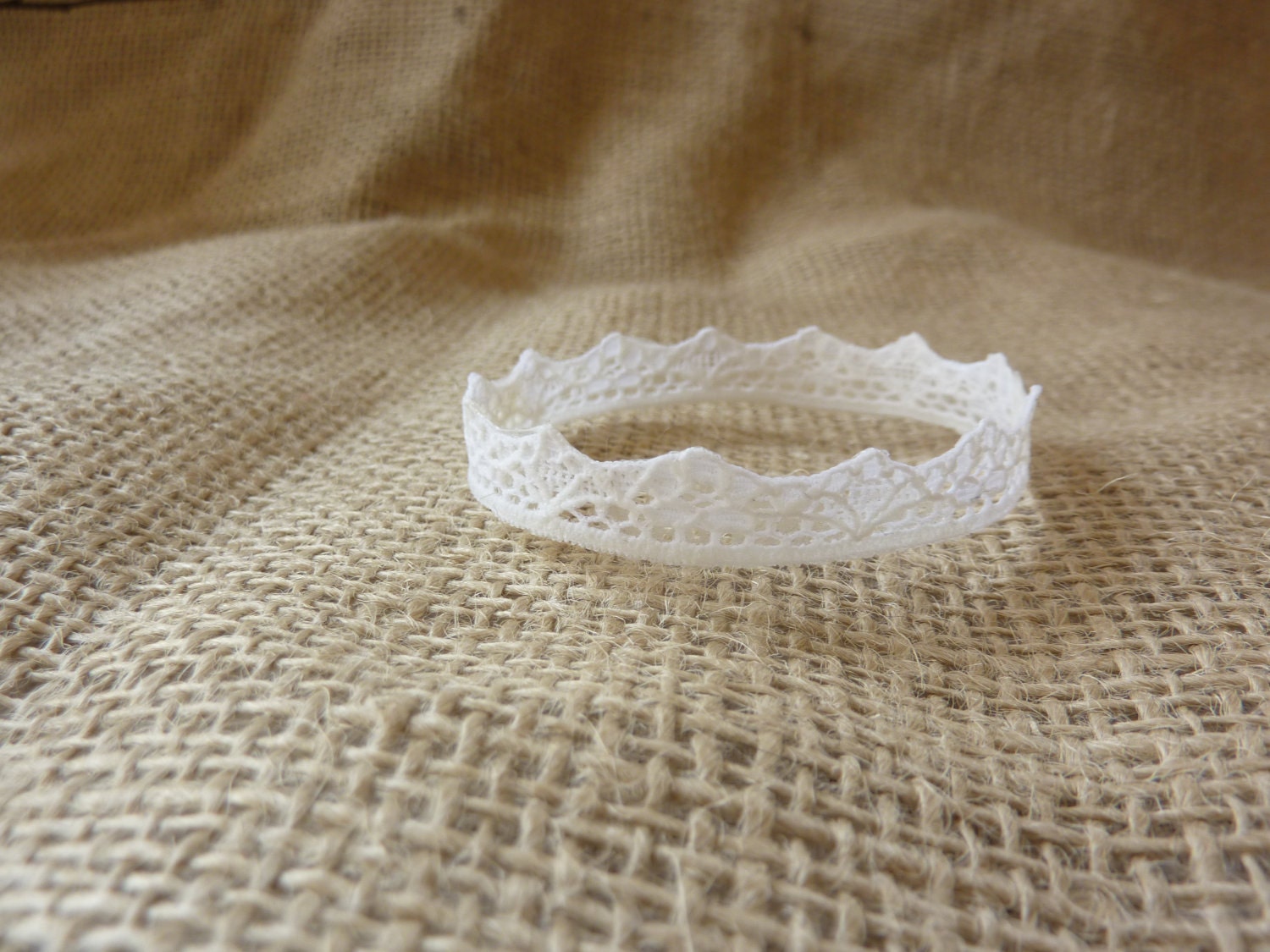 White Lace Crown Photography Prop Teeny and Sweet Customizable