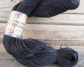 Black Hemp Yarn, Knitting Yarn, 165 Yard Skein, Sweaters, Tops, Wash Cloths, Dyed Hemp Yarn