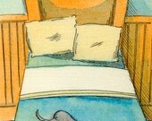 Original ACEO Painting -- Bed buddies