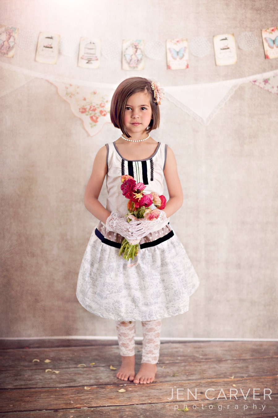 Girls ANNE Tank and Skirt Set... The Dear Jane Collection  Sizes 2T through 12