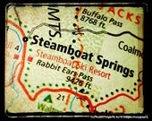 Steamboat Springs Colorado - Outdoor Sports Paradise - See the USA Map Art - Travel Photography, Gift Idea