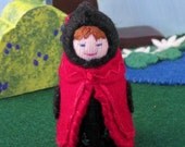 Little Ladybug Girl Doll-- Waldorf inspired