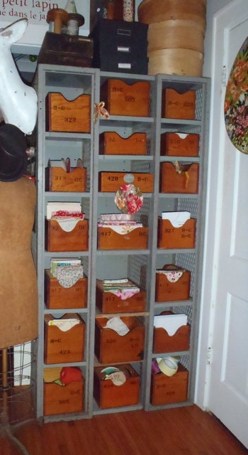 Vintage Industrial Swim Basket Gym Locker Cabinet