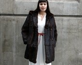 SUMPTUOUS SABLE Fur Swing Coat - 1960s - medium