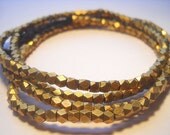 Brass Beads - Faceted - By the Strand - Approx 4MM X 4MM