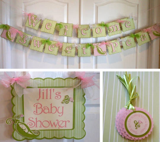 Custom Order for Kelly only please-eluxe Sweet Pea Baby Shower Party Package Il_170x135