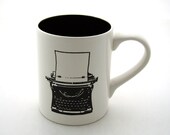 DIY Typewriter Mug, you personalize, write a letter great gift for graduation or teacher