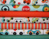 Peak Hour Cars, Trucks  by Kellie Wulfsohn Fabric , 1/2 each, 3.5 yards, Modern Fabric