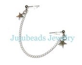 Simple Cartilage Lobe Star Double Piercing