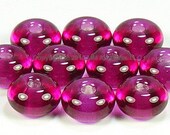 Lampwork Beads Glass sra Light Fuchsia SPACER SHOP