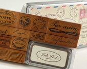 Cavallini Par Avion Rubber Stamp Set