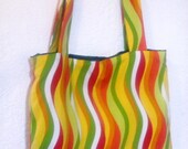Large Beach Tote Bay  Tropical Waves