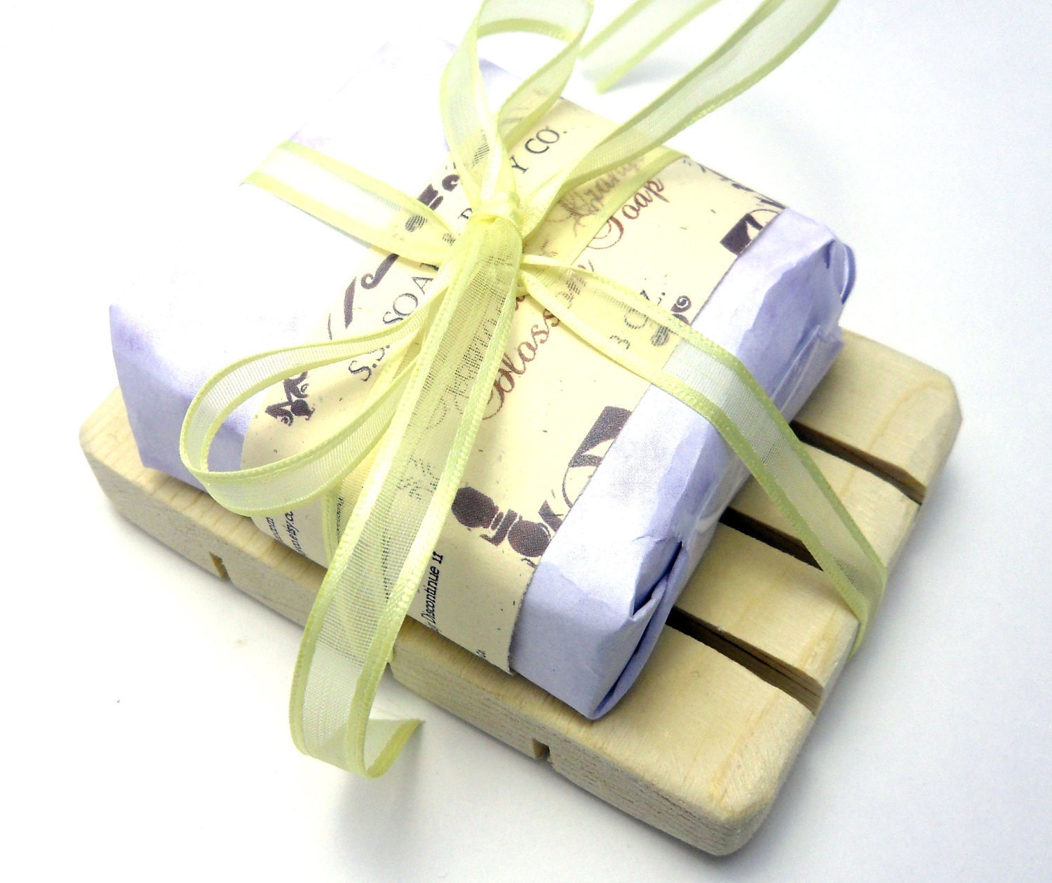 Hand Made Soap and Wooden Soap Dish Gift Set - Custom