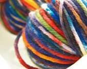 Happy Day superwash merino worsted weight yarn rainbow mix Bare Sheep Yarn