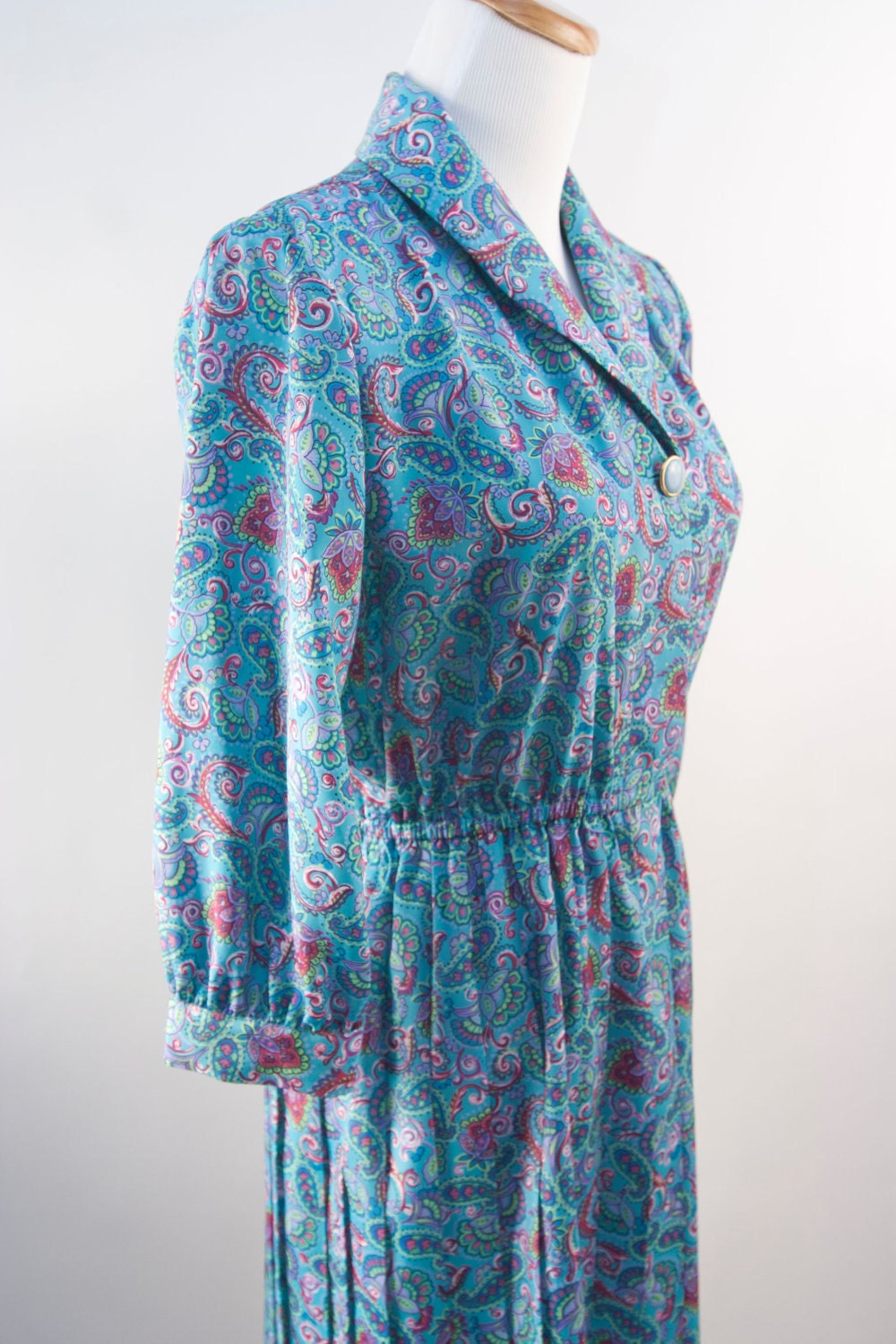 Summer dress 80's does 1950's. Spring dress with abstract print hipster indie fashion. Size small to medium