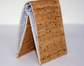 Upcycled Vegan Wallet - Cork Fabric and Upcycled Interior - No8