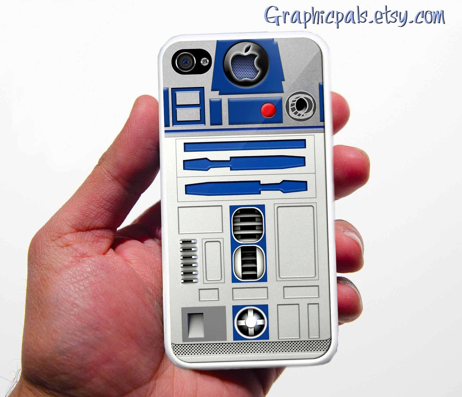 iPhone 4 Case, R2/D2 iPhone 4 Case or iPhone 4s Case Cover (Black / white Color Case)Silicone Rubber case