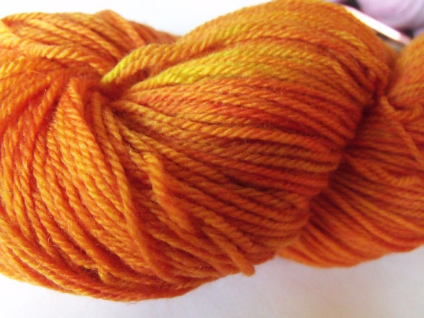 OOAK SW Merino Sock Yarn in Carrot Juice