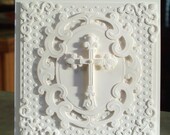 Embossed Cross Card, Perfect for Easter, Baptism or Christening