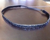 Slate Sparkle Headband (3/8" wide)