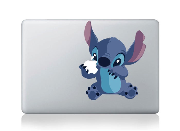 Stitch -- Mac Decal Macbook Stickers Macbook Decals Apple Decal for Macbook Pro / Macbook Air / iPad / iPad2/iPad3