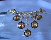 Pearl white leather choker with Rivoli Swarovski crystals . NCL-35