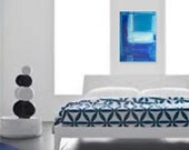 BiMiNi ROAD - original abstract modern painting - gallery fine art - contemporary interior design - ooak home wall decor - blue ocean