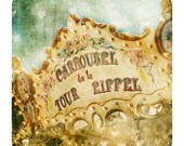 Paris Eiffel Tower Carousel - 8x8 Fine Art Print