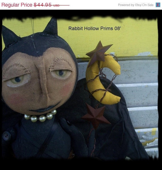 Primitive Halloween Bannicula Bat Dollie