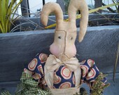 Primitive rabbit  in a hat- Abracadabra