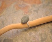 HOLD for SY - Beach Pebble Ring - Gray Circles