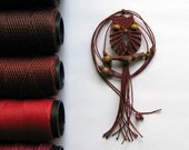 Rust Macrame Owl Necklace