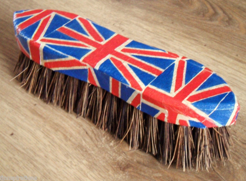 Strong Wooden UNION JACK Garden Pot Brush, Cleaning Brush, Scrubbing Brush