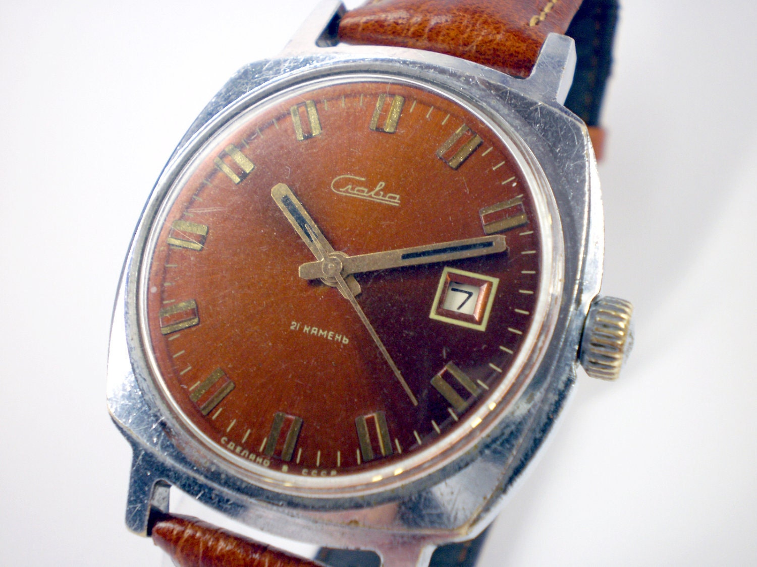 Vintage Slava Men's mechanical watch from Soviet/Ussr