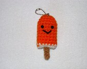 Amigurumi Popsicle Keychain - Orange Creamsicle